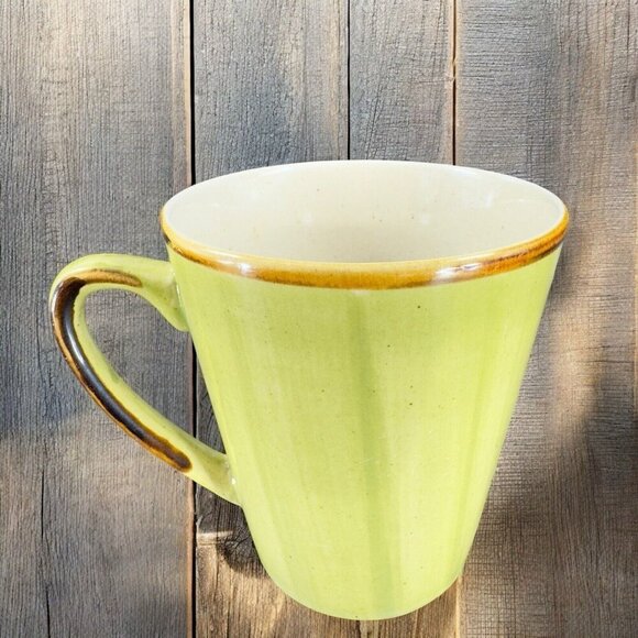 THOMSON POTTERY Mug Cup In The  A mazon Ceramic Speckled Glaze Green Set 2 - Picture 2 of 11